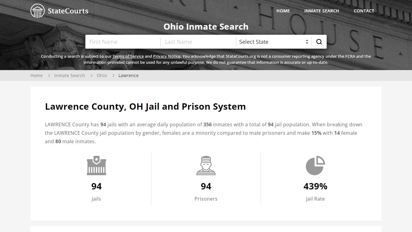 Lawrence County, OH Inmate Search - StateCourts
