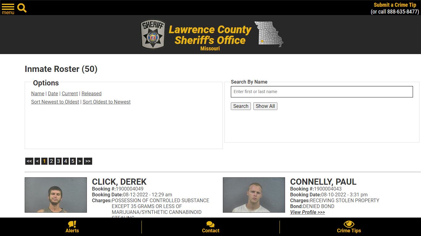 Inmate Roster - Lawrence County Sheriff MO